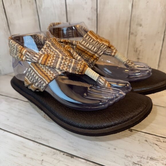 Sanuk Women's Size 9 Yoga Sling 2 Sandals Brown Tan - Picture 1 of 8